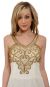 Empire Style Sequin Beaded Formal Evening Dress in closeup